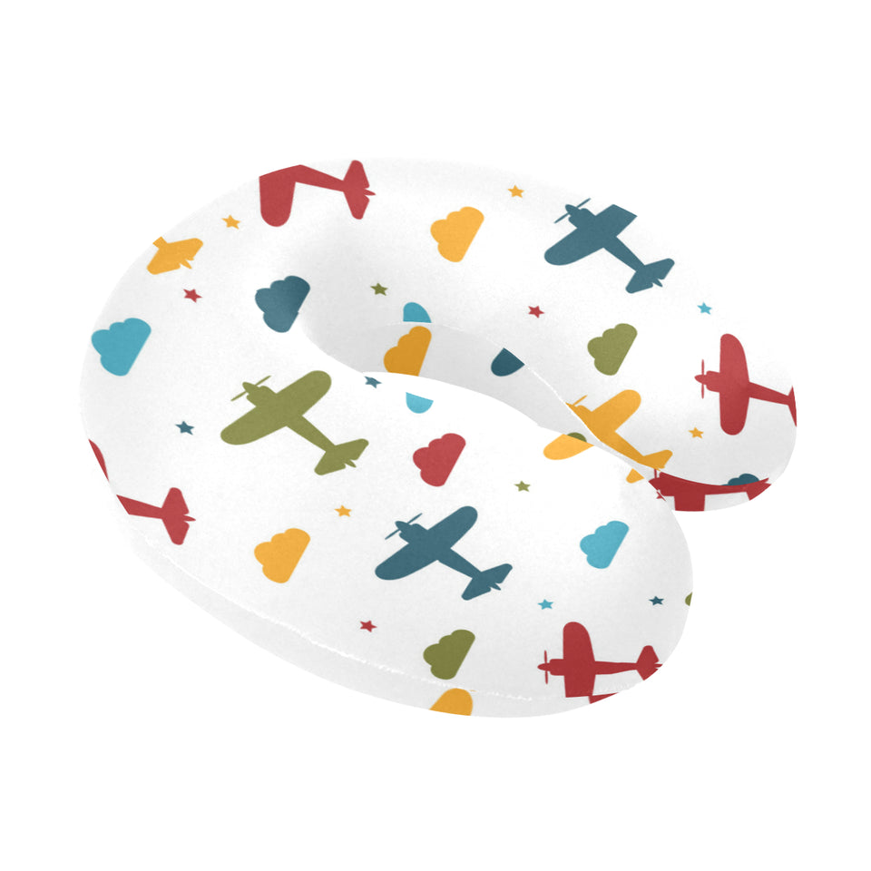 Airplane star cloud colorful U-Shaped Travel Neck Pillow
