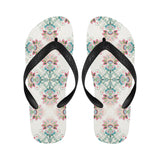 Square floral indian flower pattern Unisex Flip Flops