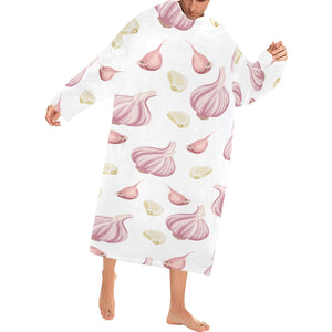 Garlic pattern Blanket Robe with Sleeves