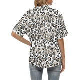 Leopard skin print pattern Women's All Over Print Hawaiian Shirt