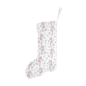 Cute poodle dog star pattern Christmas Stocking