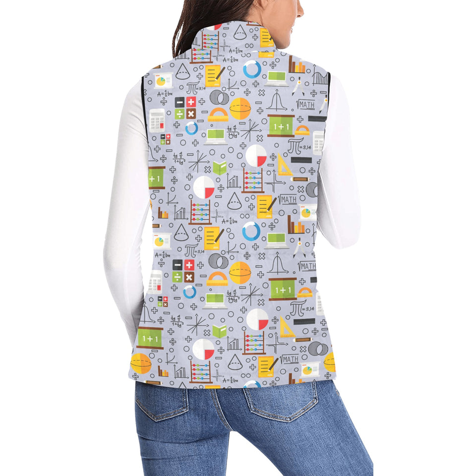 Math Pattern Print Design 04 Women's Padded Vest