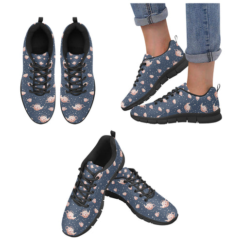 Tea pots Pattern Print Design 04 Women's Sneaker Shoes