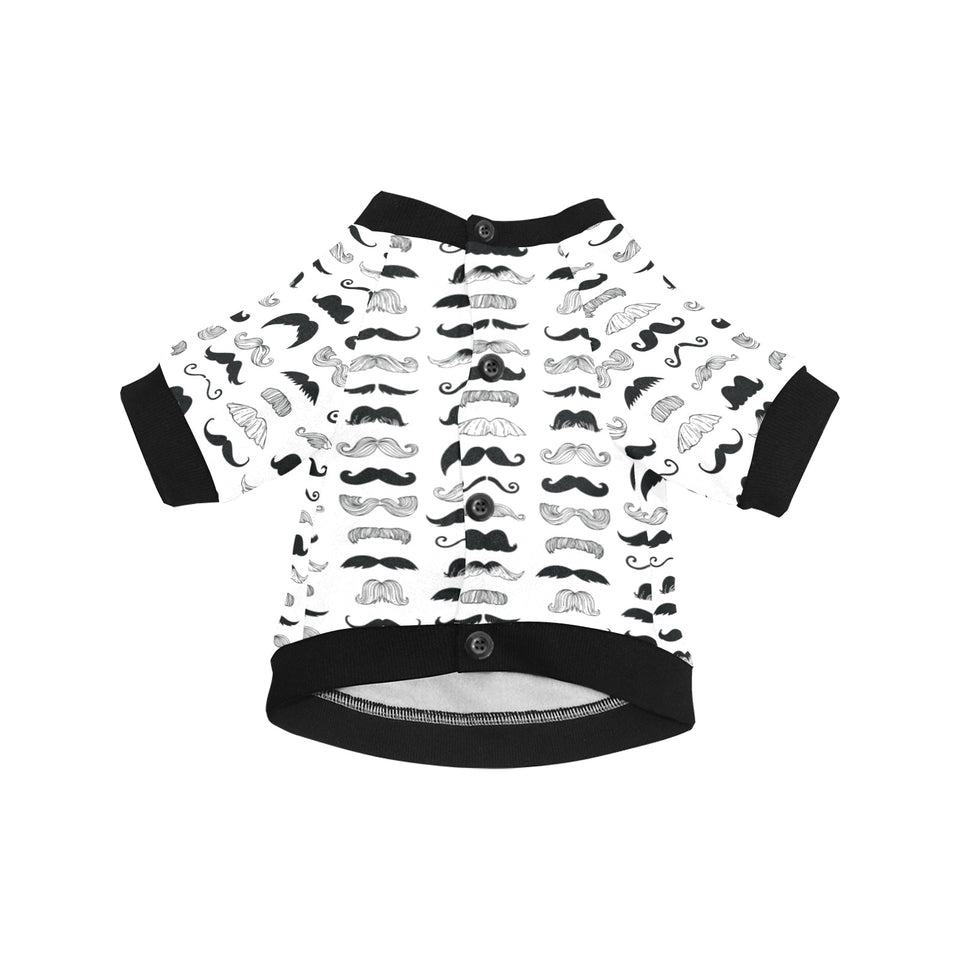 Mustache Beard Pattern Print Design 04 All Over Print Pet Dog Round Neck Fuzzy Shirt