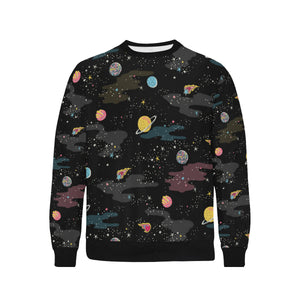 space pattern Men's Crew Neck Sweatshirt