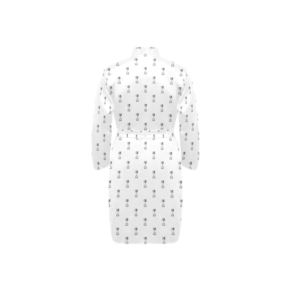Engine Piston Background Pattern Print Design 01 Men's Long Sleeve Belted Night Robe