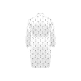 Engine Piston Background Pattern Print Design 01 Men's Long Sleeve Belted Night Robe