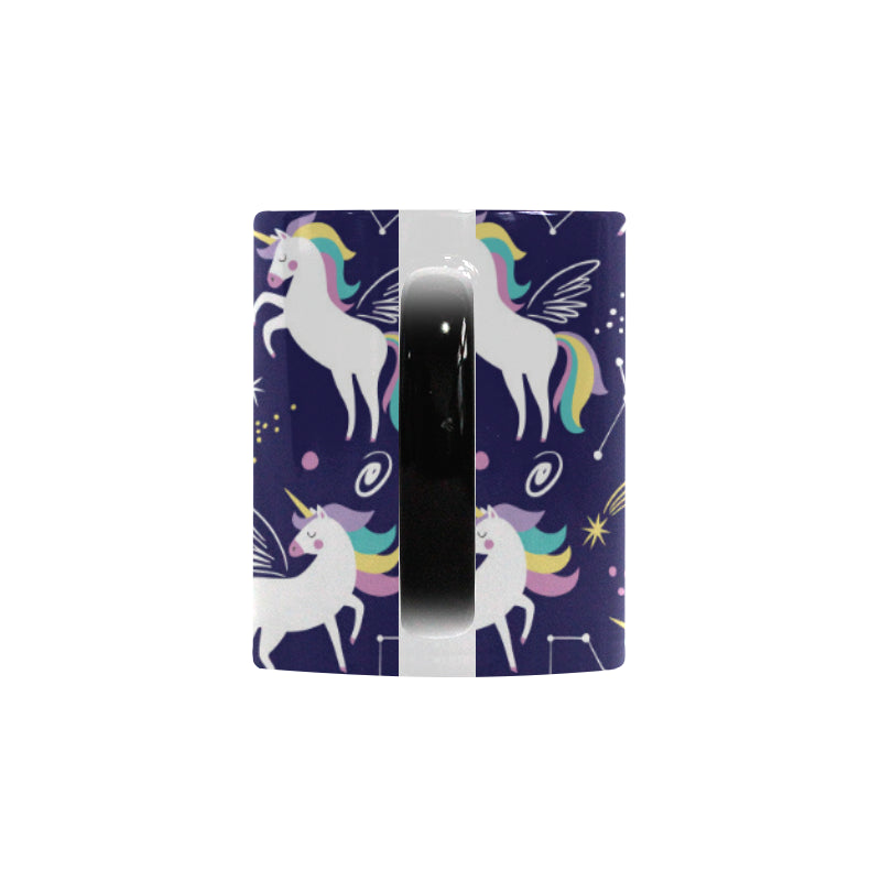 Hand drawn cute unicorn star planet Morphing Mug Heat Changing Mug