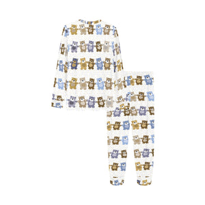 Teddy Bear Pattern Print Design 02 Kids' Boys' Girls' All Over Print Pajama Set