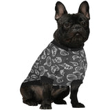 Garlic pattern black background All Over Print Pet Dog Round Neck Fuzzy Shirt
