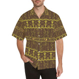 Egypt Hieroglyphics Pattern Print Design 03 Men's All Over Print Hawaiian Shirt (Model T58)