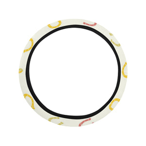 Horseshoes Pattern Print Design 02 Car Steering Wheel Cover