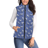 Seagull Pattern Print Design 03 Women's Padded Vest