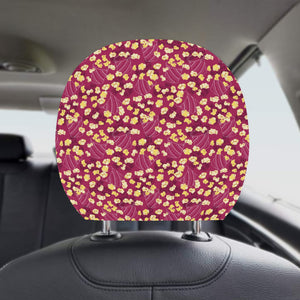 Popcorn Pattern Print Design 02 Car Headrest Cover