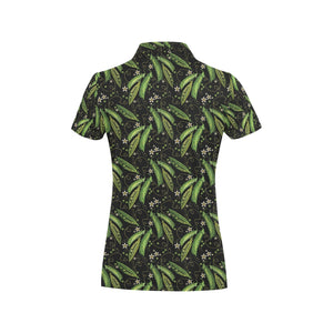 Green Peas Pattern Print Design 02 Women's All Over Print Polo Shirt