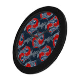 Fancy Carps hand drawn japanese art Elegant Black Wall Clock