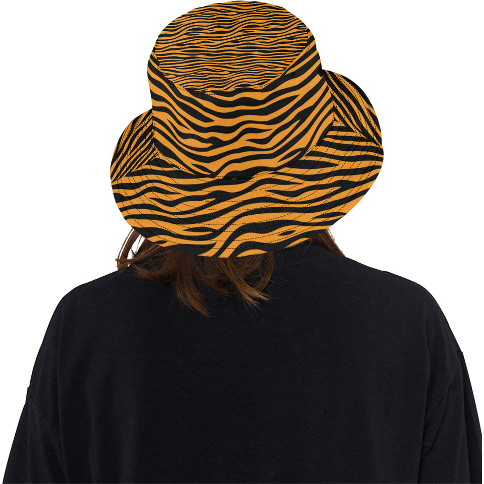 Bengal tigers skin print pattern background Unisex Bucket Hat