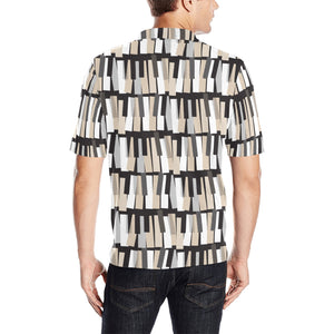 Piano Pattern Print Design 04 Men's All Over Print Polo Shirt