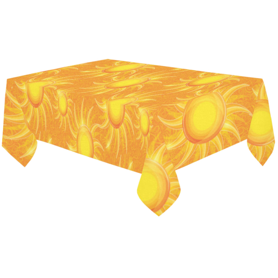Sun orange background Tablecloth