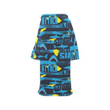 Shark dangerous Blanket Robe with Sleeves