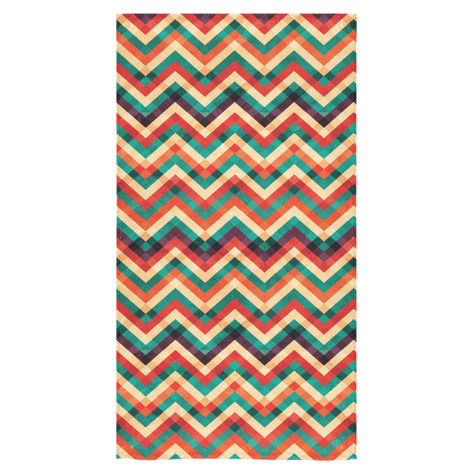 zigzag chevron colorful pattern Bath Towel