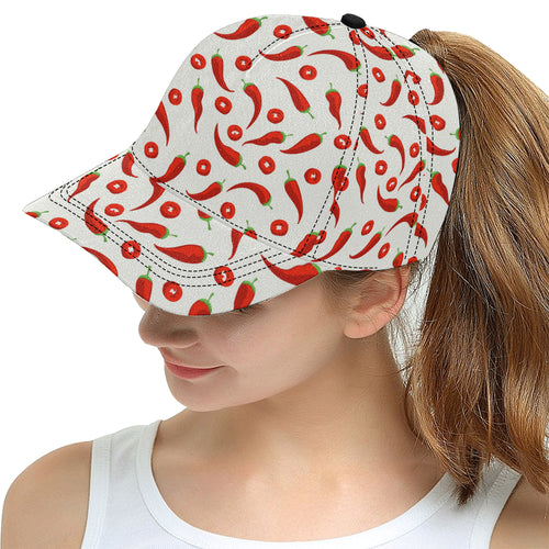 Chili pattern All Over Print Snapback Cap