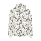 Pigeon Pattern Print Design 04 Men's Padded Hooded Jacket