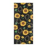 sunflower golden polygonal shapes Beach Towel
