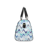 zigzag chevron blue pattern Travel Bag