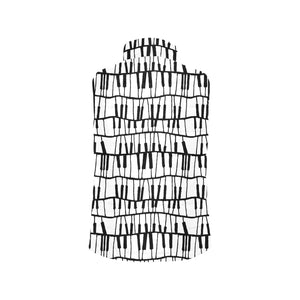 Piano Pattern Print Design 03 Men's Padded Vest