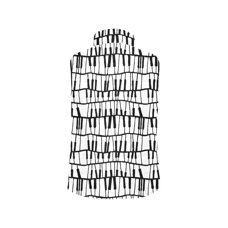 Piano Pattern Print Design 03 Men's Padded Vest