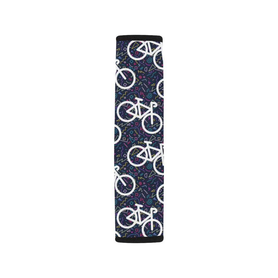 Bicycle Pattern Print Design 03 Car Seat Belt Cover