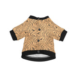 Bengal tigers pattern All Over Print Pet Dog Round Neck Fuzzy Shirt