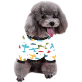 Airplane star cloud colorful All Over Print Pet Dog Round Neck Fuzzy Shirt