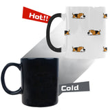 Cute beagle dog sleeping pattern Morphing Mug Heat Changing Mug
