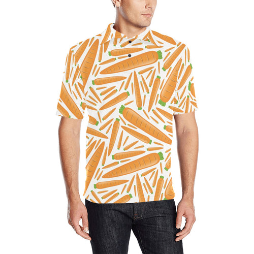 Carrot Pattern Print Design 02 Men's All Over Print Polo Shirt