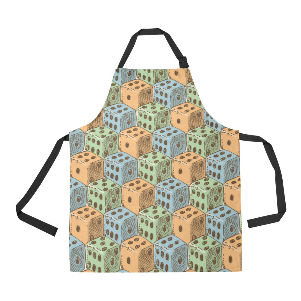 Dice Pattern Print Design 05 All Over Print Adjustable Apron