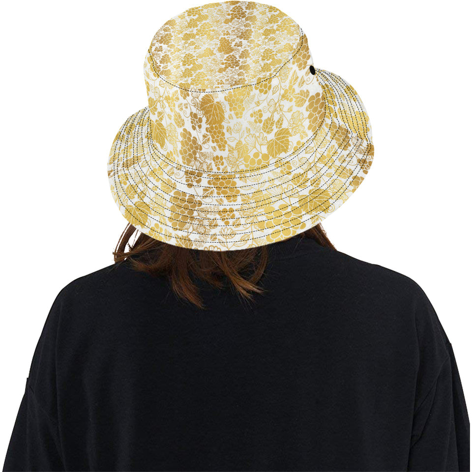 Gold grape pattern Unisex Bucket Hat