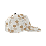 Gold Texture mushroom pattern All Over Print Snapback Cap