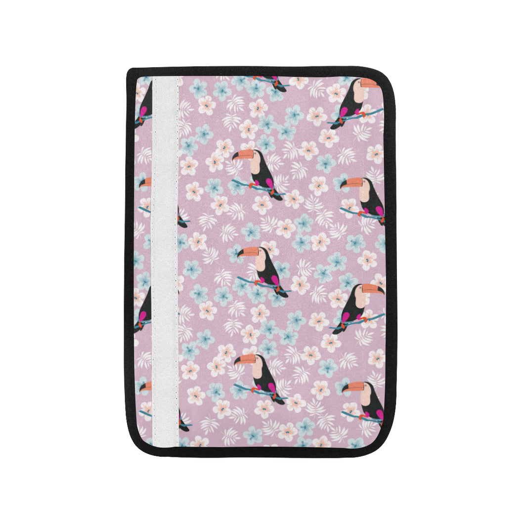 Beautiful toucan flower leaves Car Seat Belt Cover