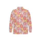 Pig Pattern Print Design 04 Men's Long Sleeve Polo Shirt