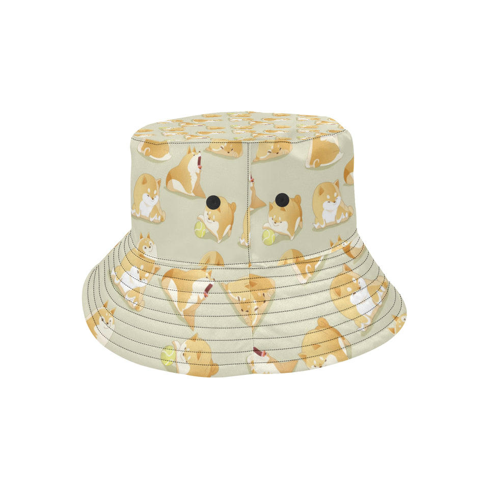 Cute fat shiba inu dog pattern Unisex Bucket Hat