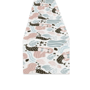 cute mermaid pattern Table Runner