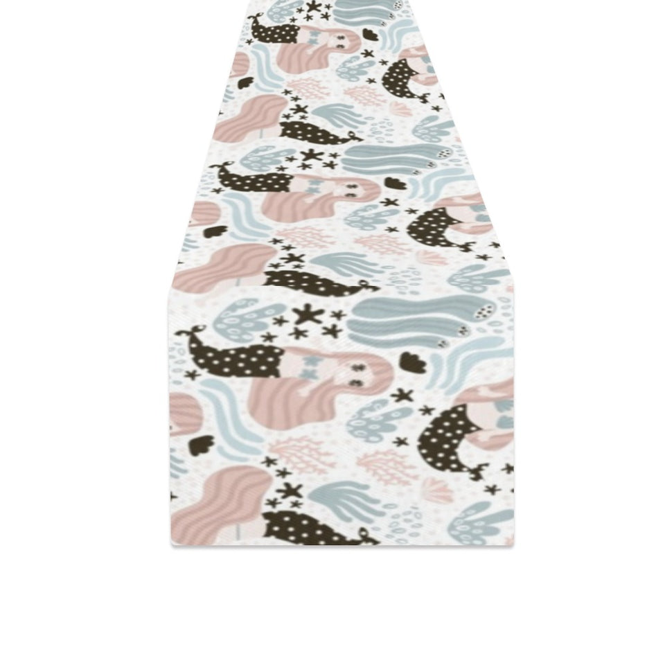cute mermaid pattern Table Runner