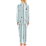 Crows christmas hat scarf Women's All Over Print Pajama Set