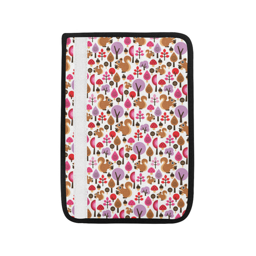 Squirrel Pattern Print Design 02 Car Seat Belt Cover