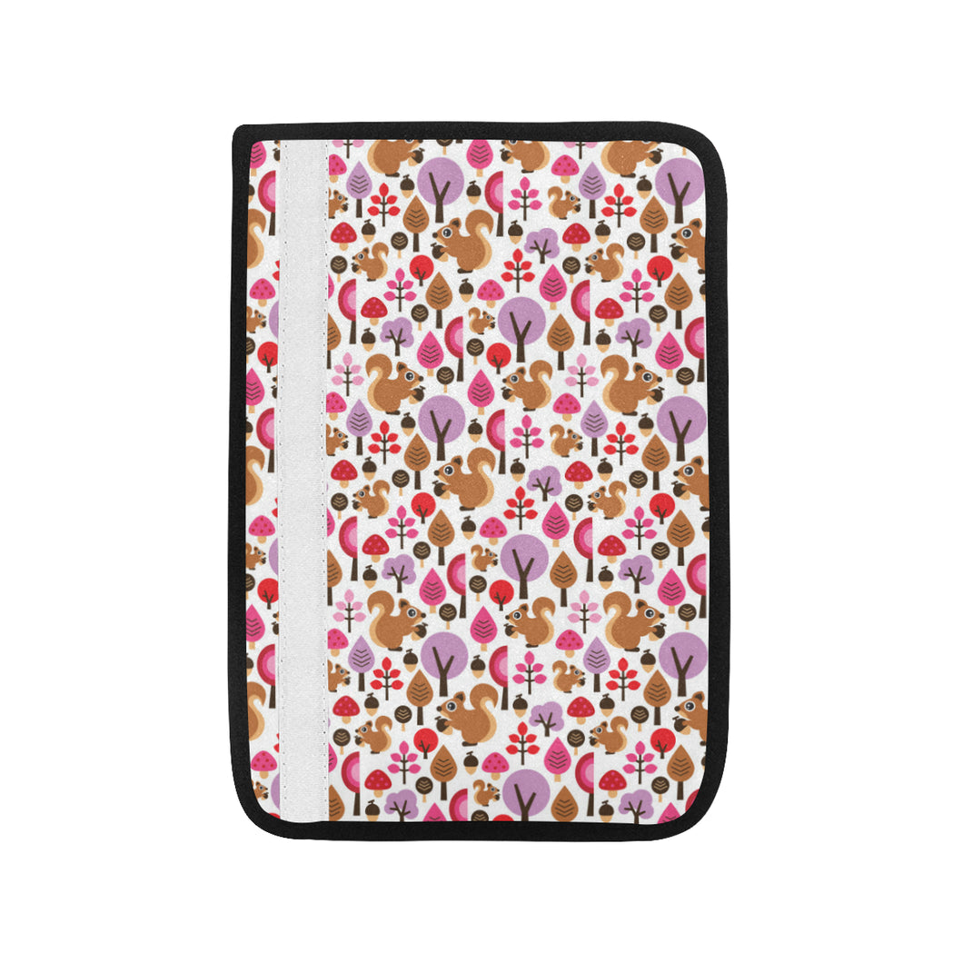 Squirrel Pattern Print Design 02 Car Seat Belt Cover
