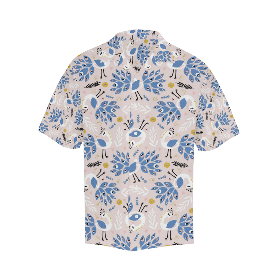 Cute peacock pattern Men's All Over Print Hawaiian Shirt