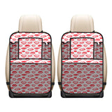 Lips Pattern Print Design 05 Car Seat Back Organizer
