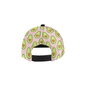 Avocado heart pink background All Over Print Snapback Cap